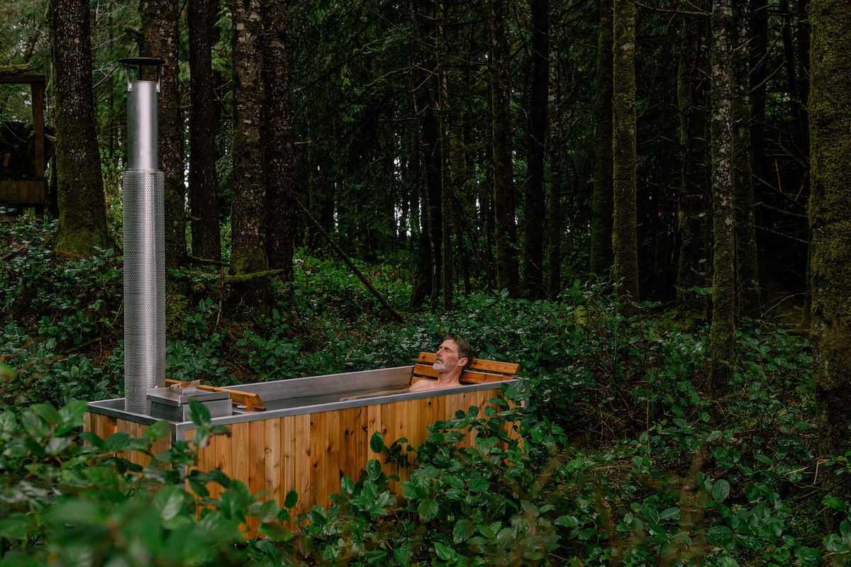 off grid hot tub