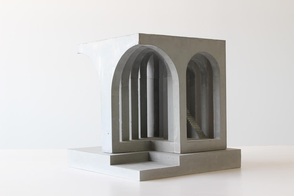 David Umemoto concrete sculpture