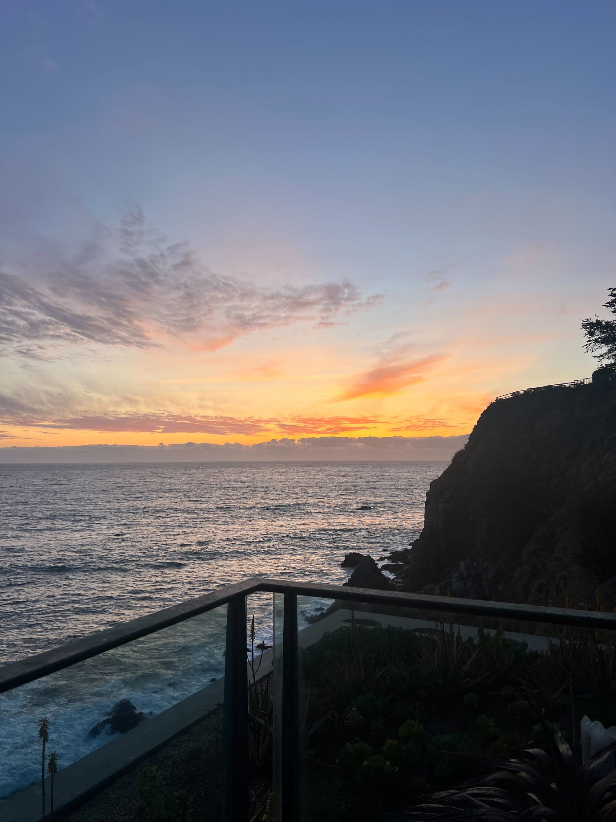 hot spring in Northern California - view across ocean