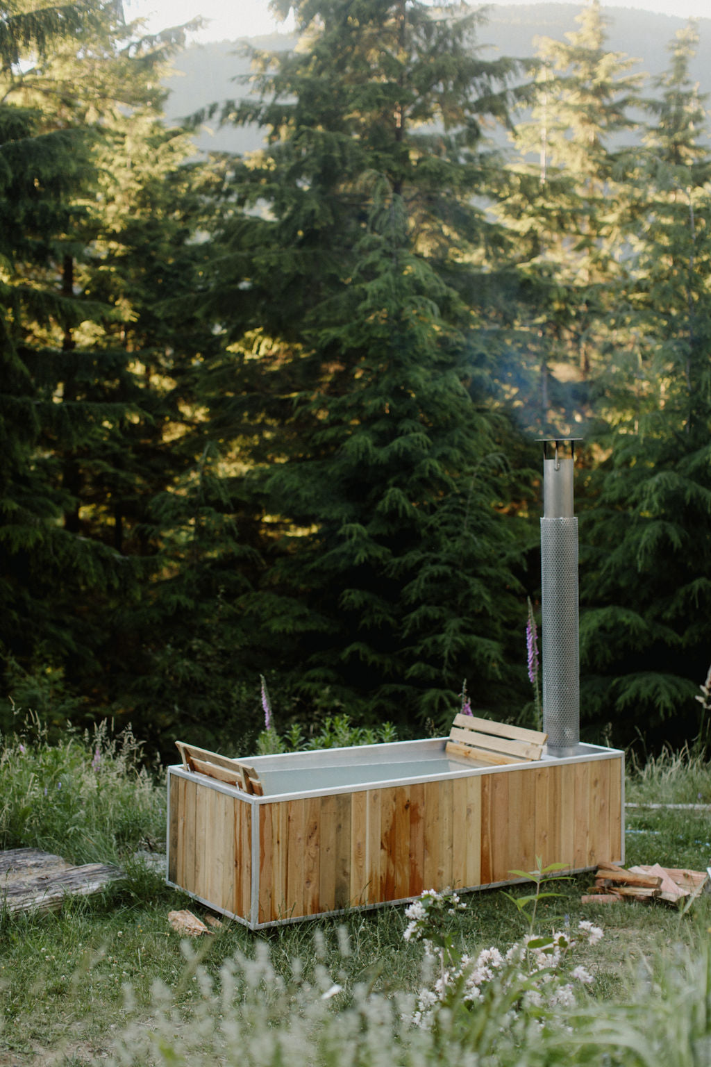 wood burning hot tub