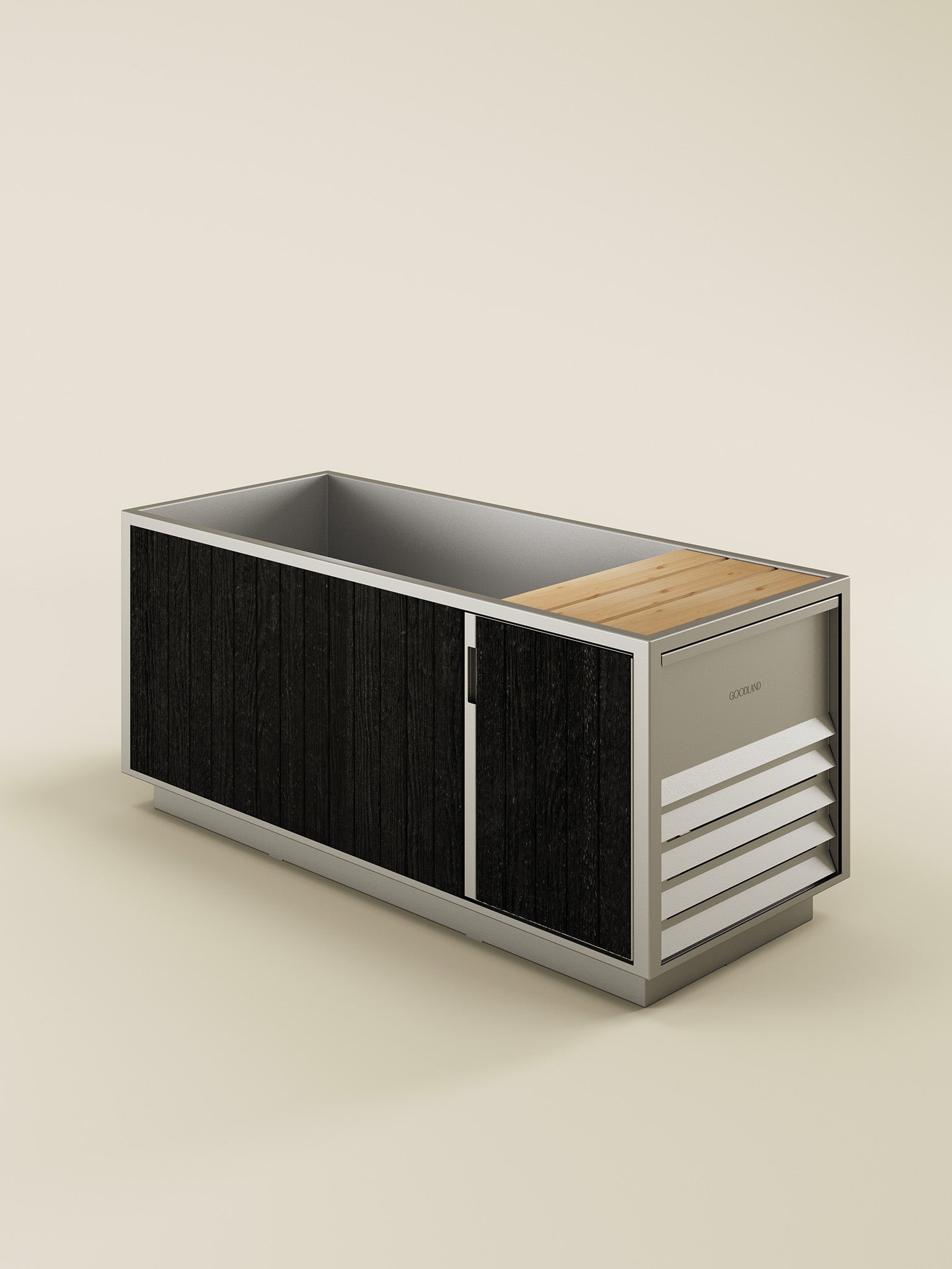 cold tub with chiller in black