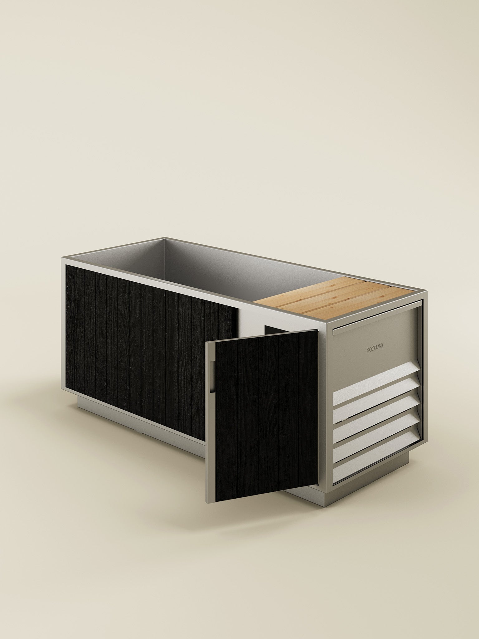 cold tub with chiller and black exterior