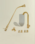 complete garden hose accessories kit with brass wall mounted hose hanger