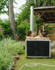 hot tub wood fired in black