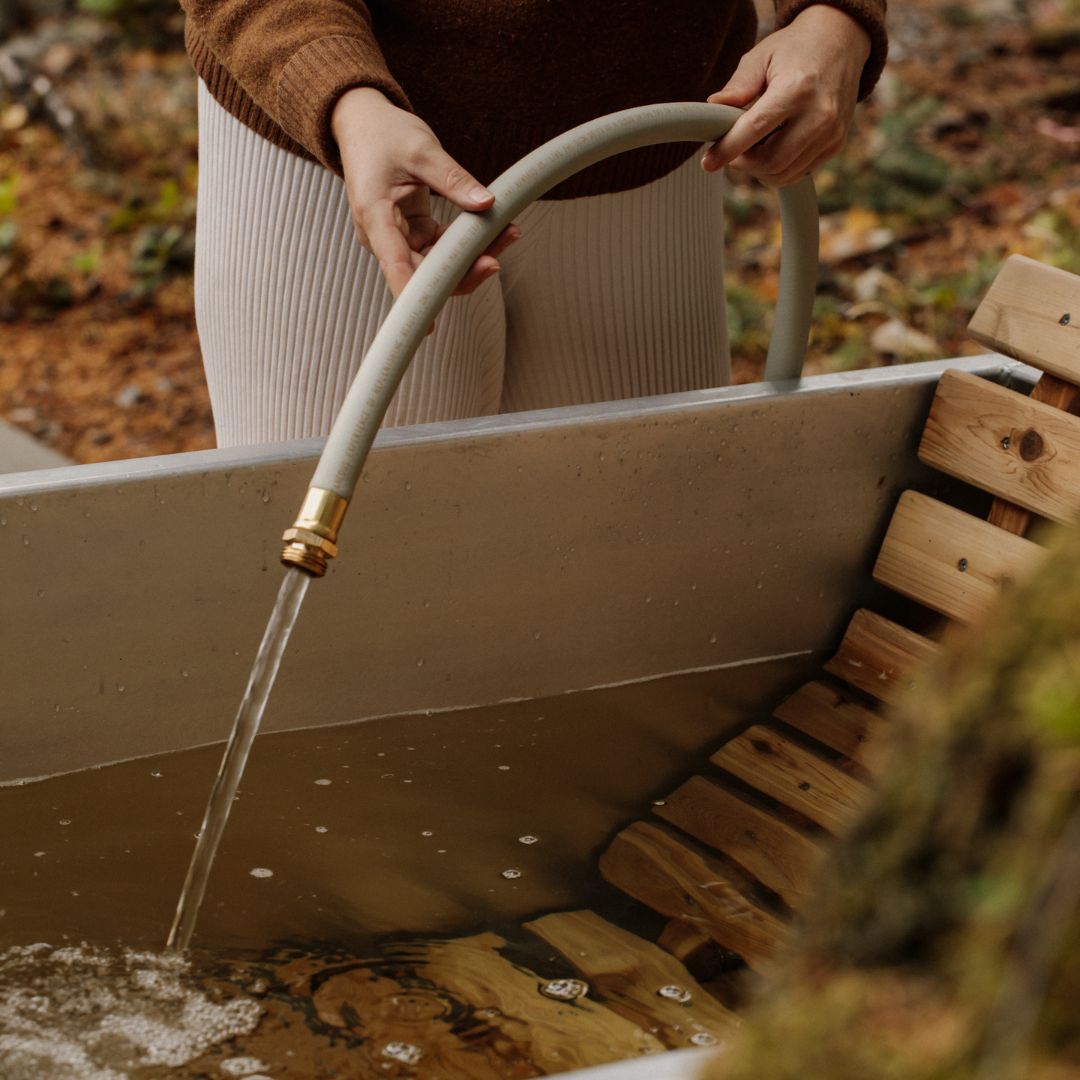 wood burning hot tub - fastest to fill with water from garden hose