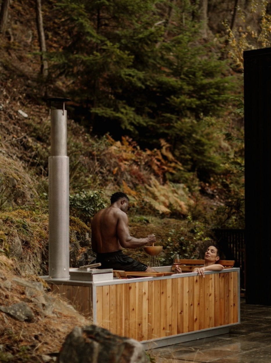 two person hot tub - wood fired