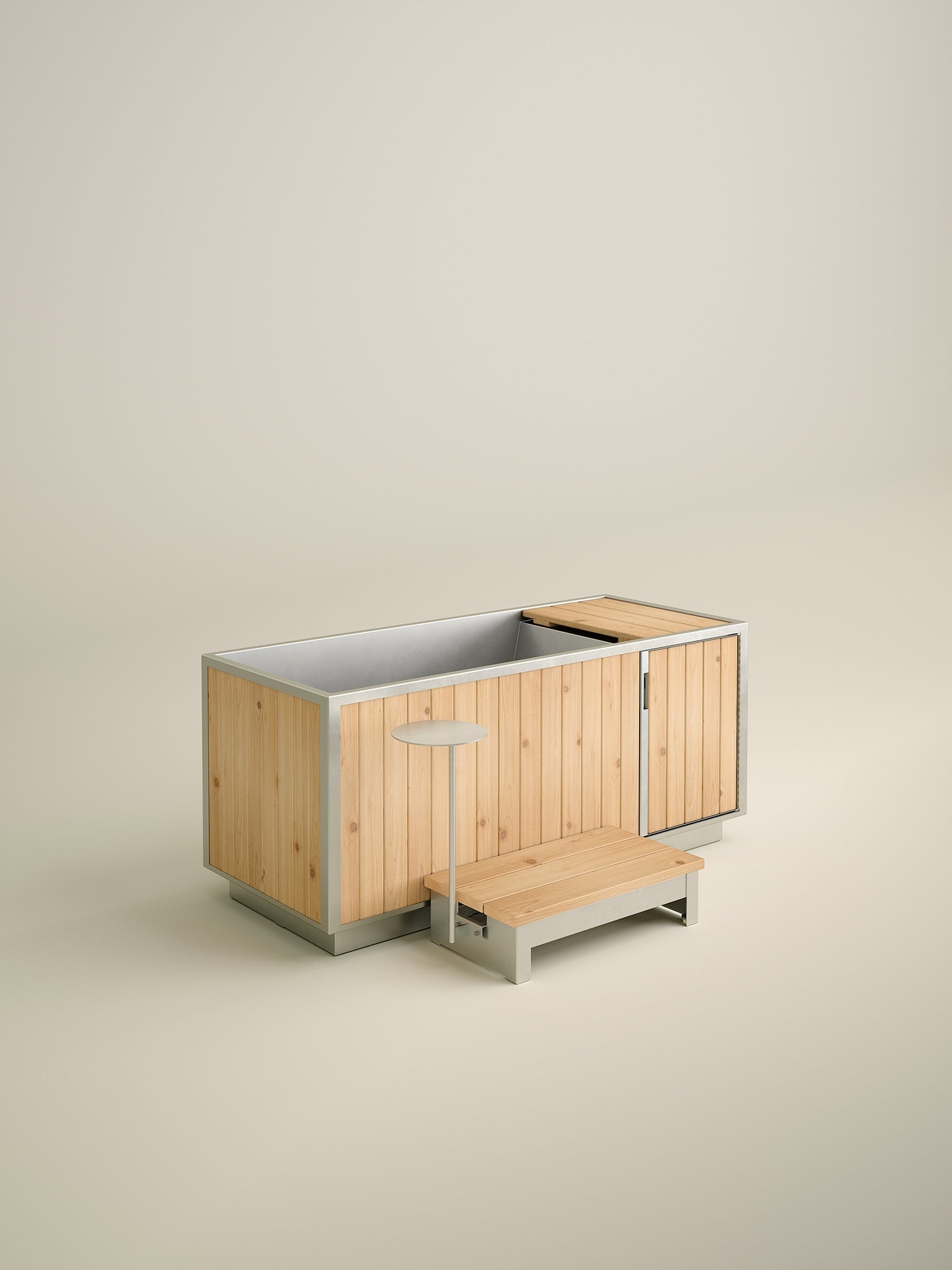 platform and side table for tub