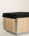 modern tub with cover for insulation