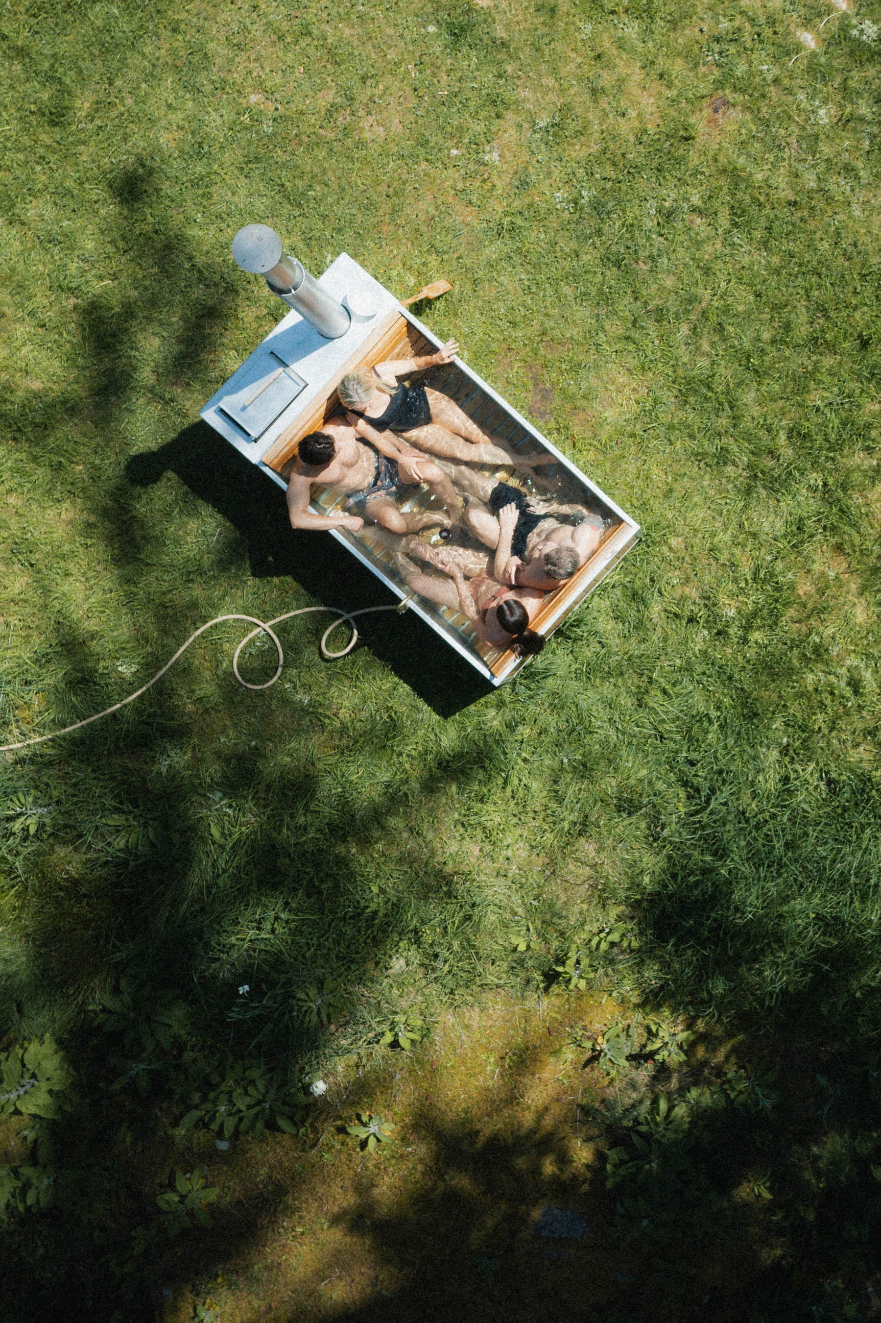 4 person hot tub - wood heated