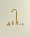 Goodland water station kit in brass that includes a faucet and accessories