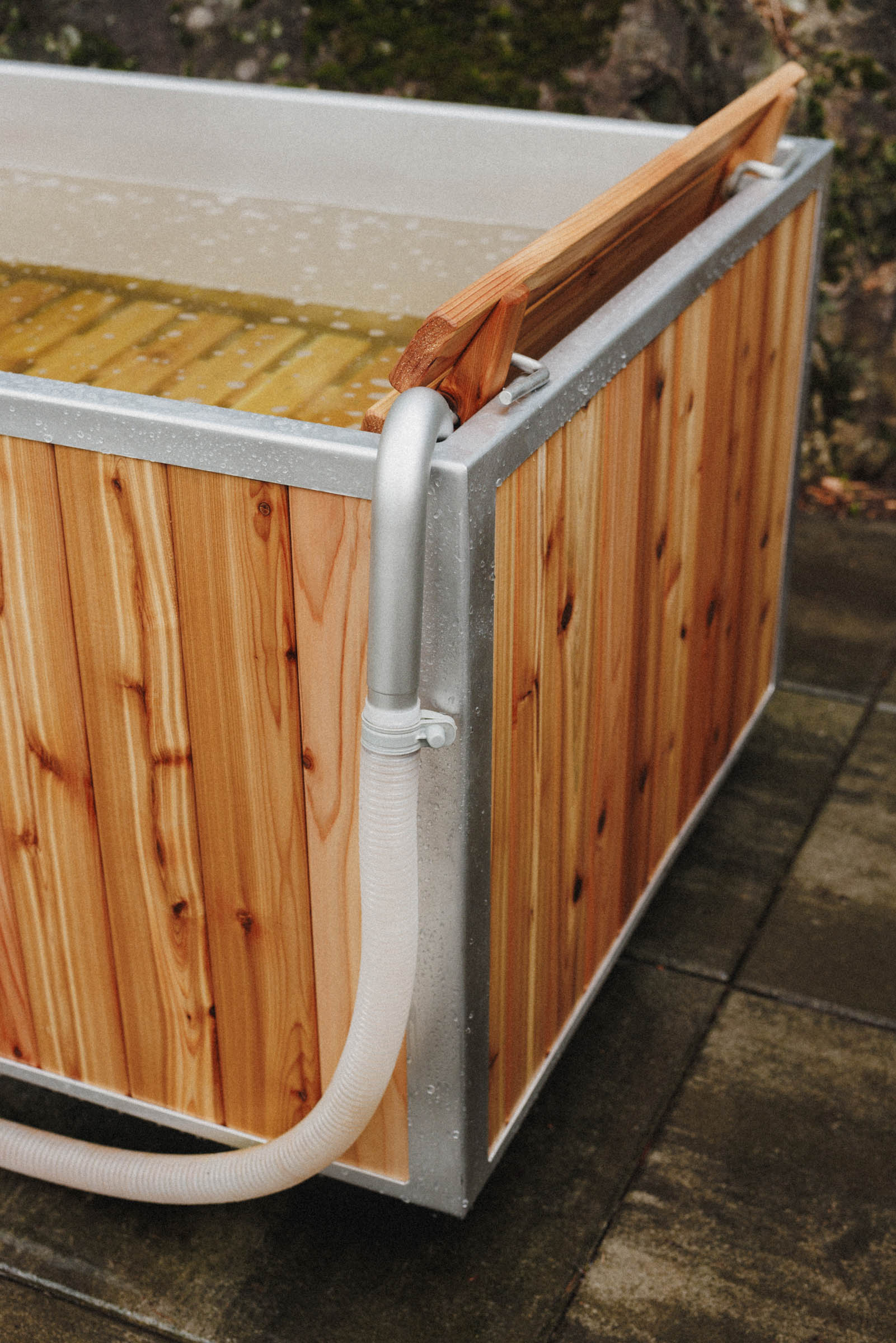 wood fired hot tub filter - installation