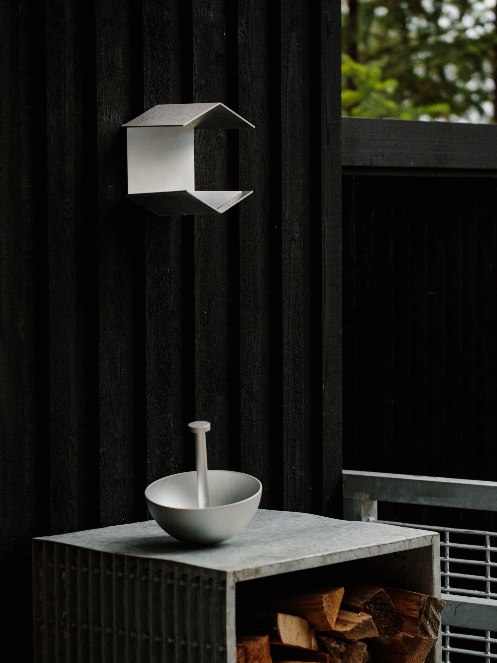 metal bird feeder
