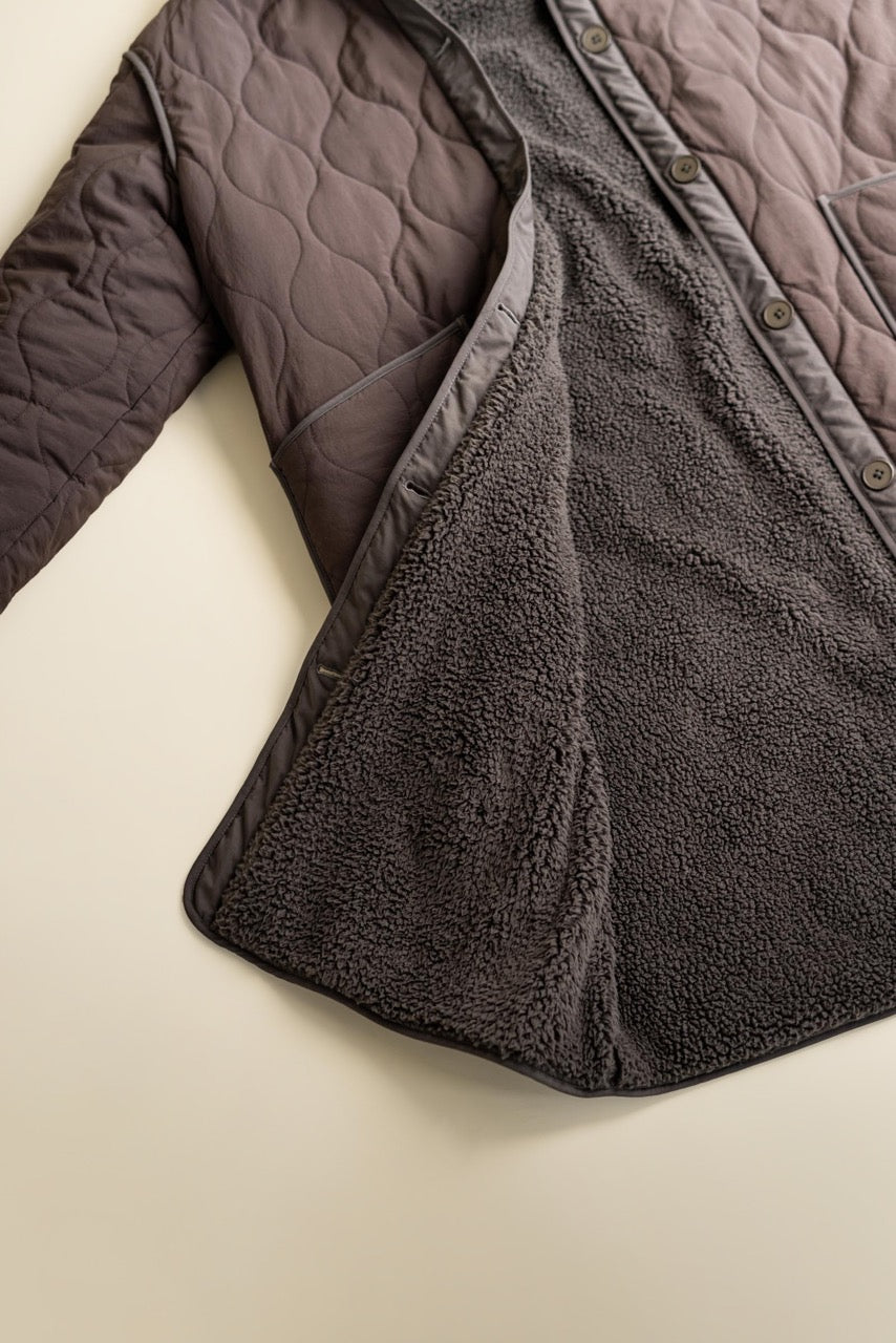 sherpa lining for quilted outdoor robe