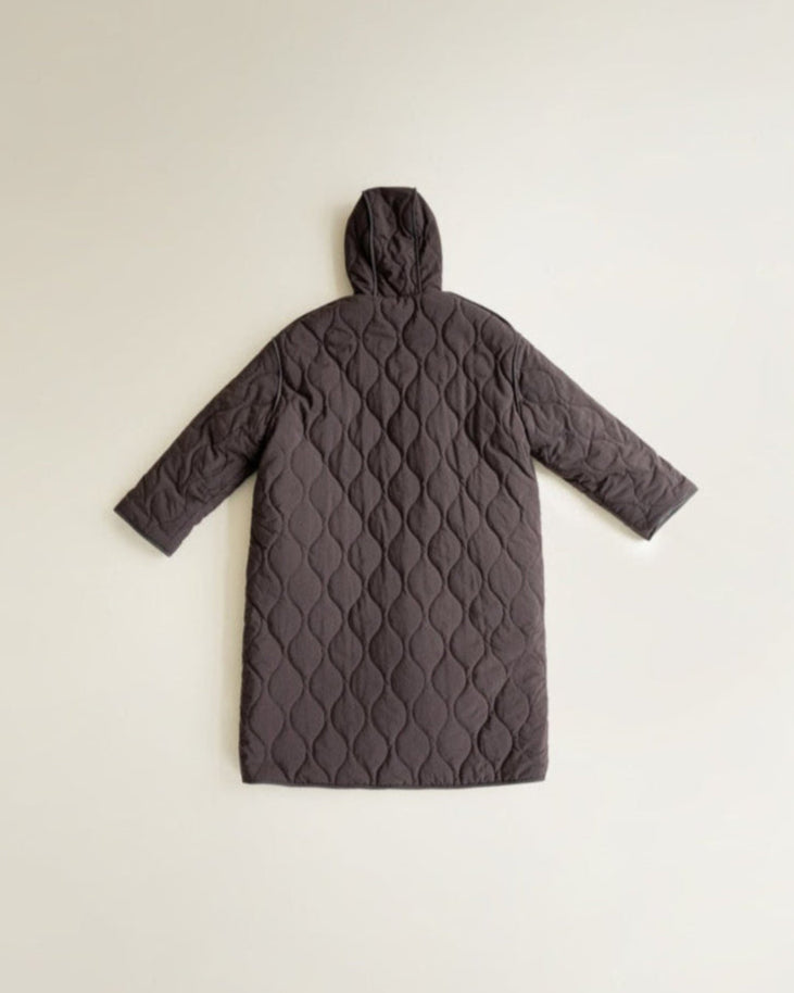 quilted outdoor robe - back