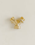 Garden hose splitter in durable brass