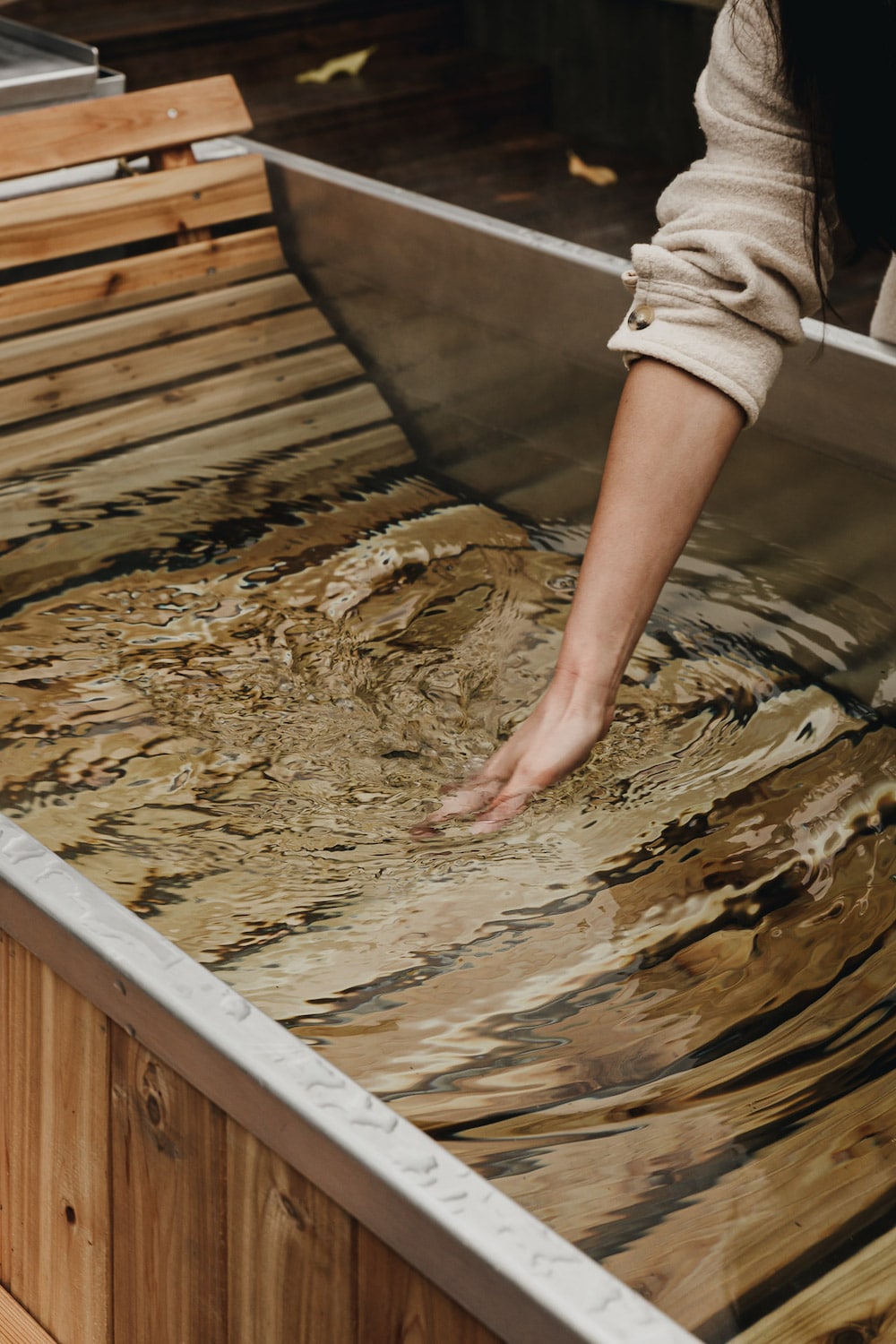 wood stove soaking tub