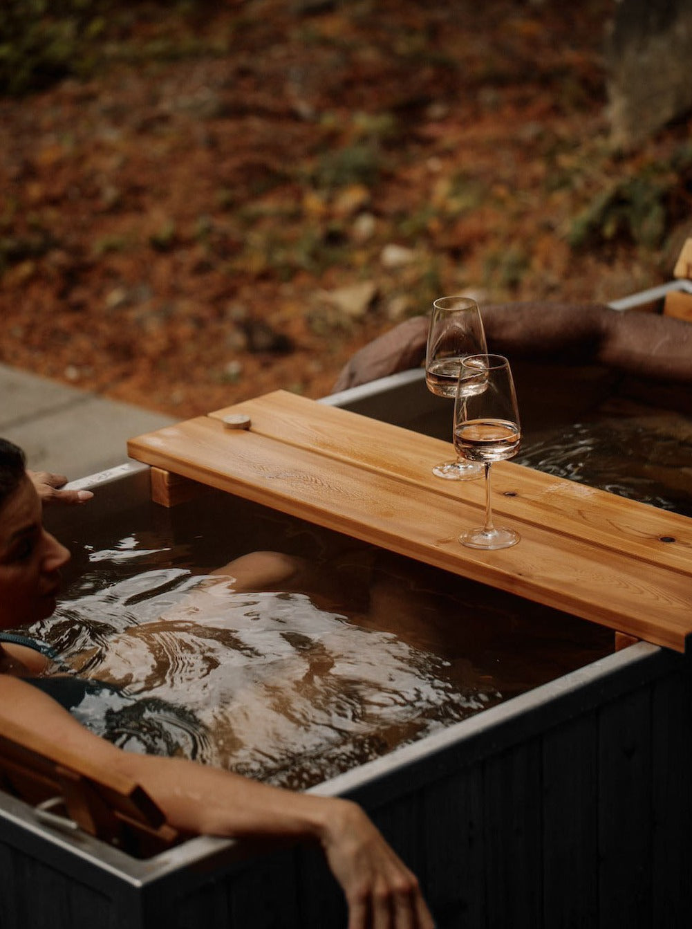 wood burning hot tub for 2