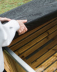 folding cover for wood burning hot tub