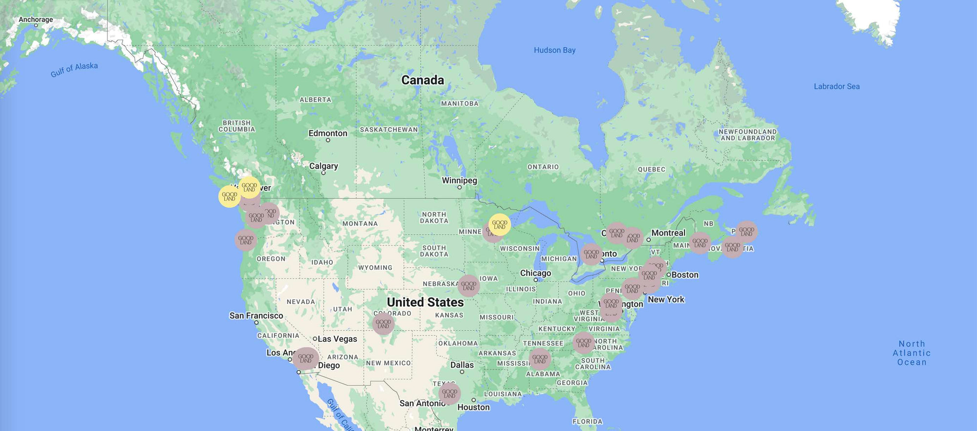 map of GOODLAND wood burning hot tub locations