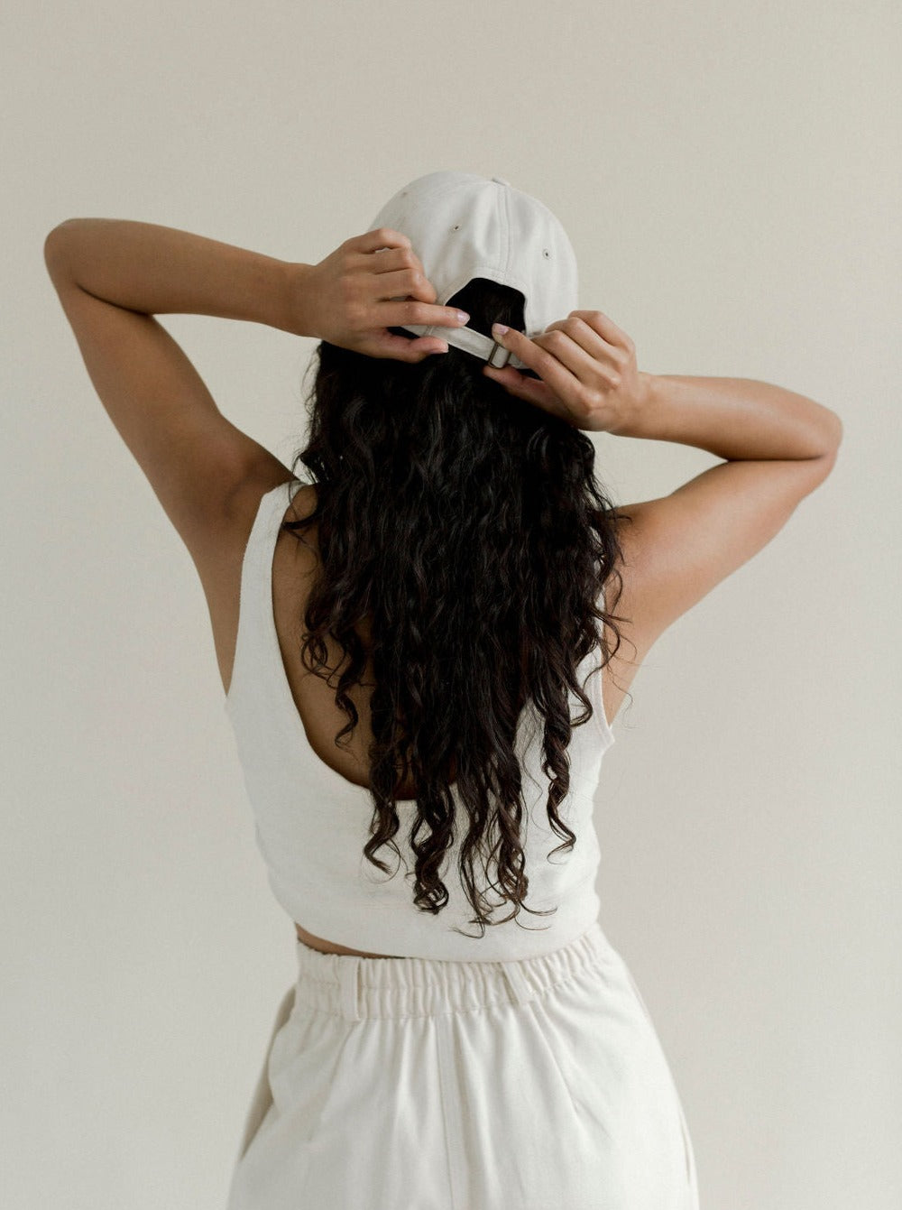 cream dad hat