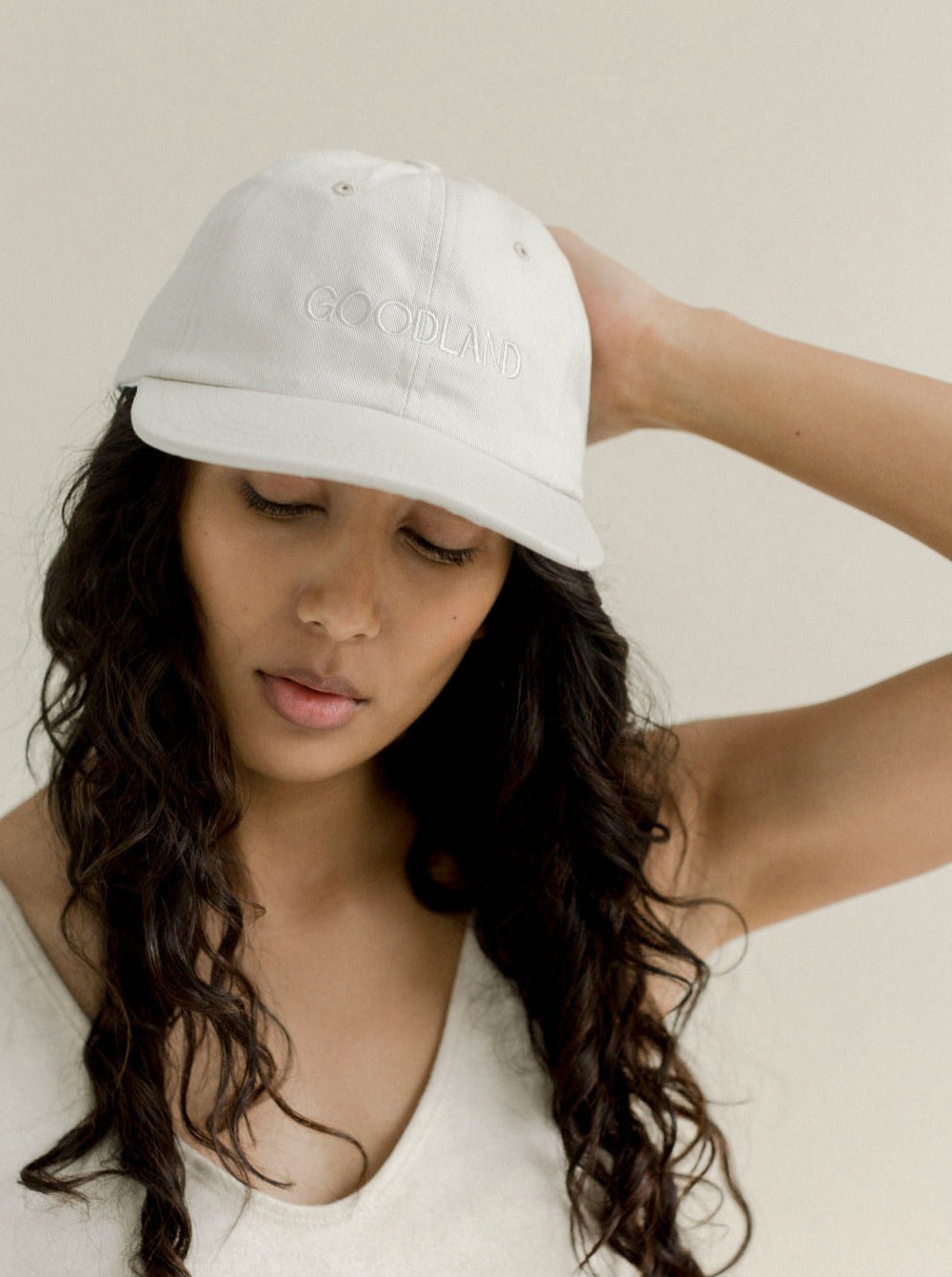 cream baseball cap