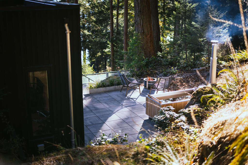 wood burning hot tub at vacation rental or airbnb