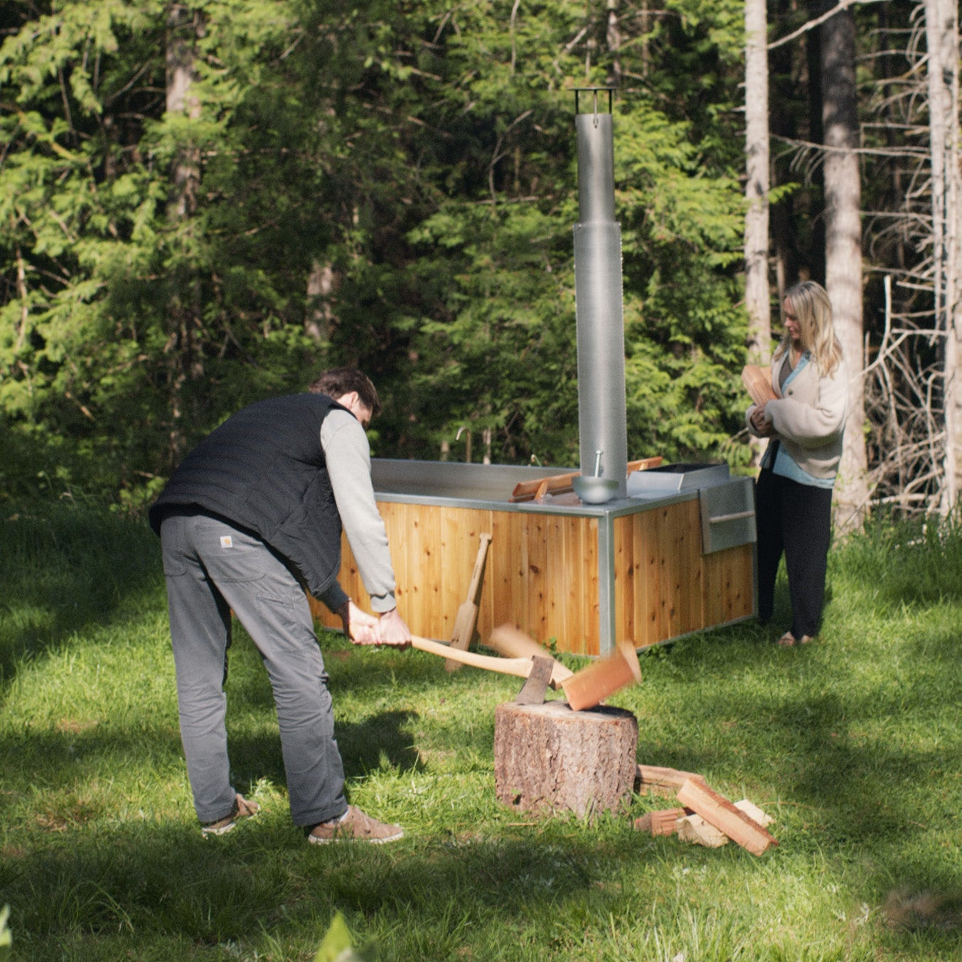 hot tub wood fired 