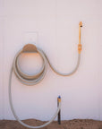 Wall-mounted faucet made of brass for outdoor use