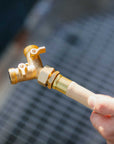 Y hose connector for garden hose