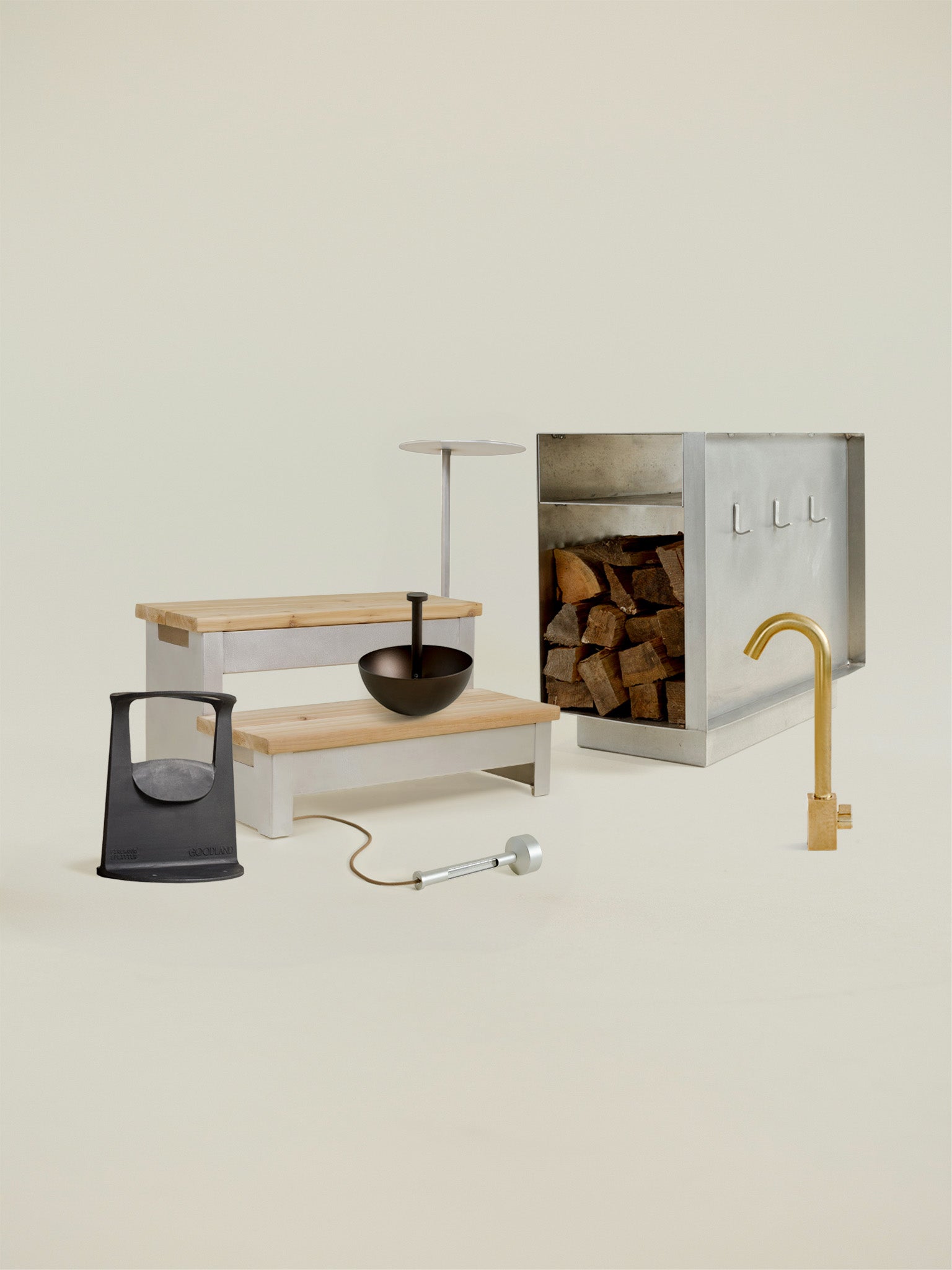 Set of accessories for a wood burning hot tub #option_double