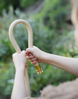 No kink garden hose that's premium quality in tan