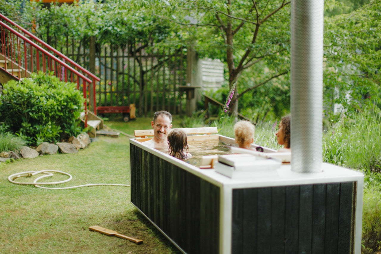 wood burning hot tub for a small family 
