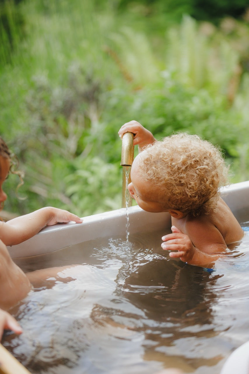 wood fired hot tub water  