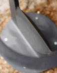 cast iron detail of firewood splitter