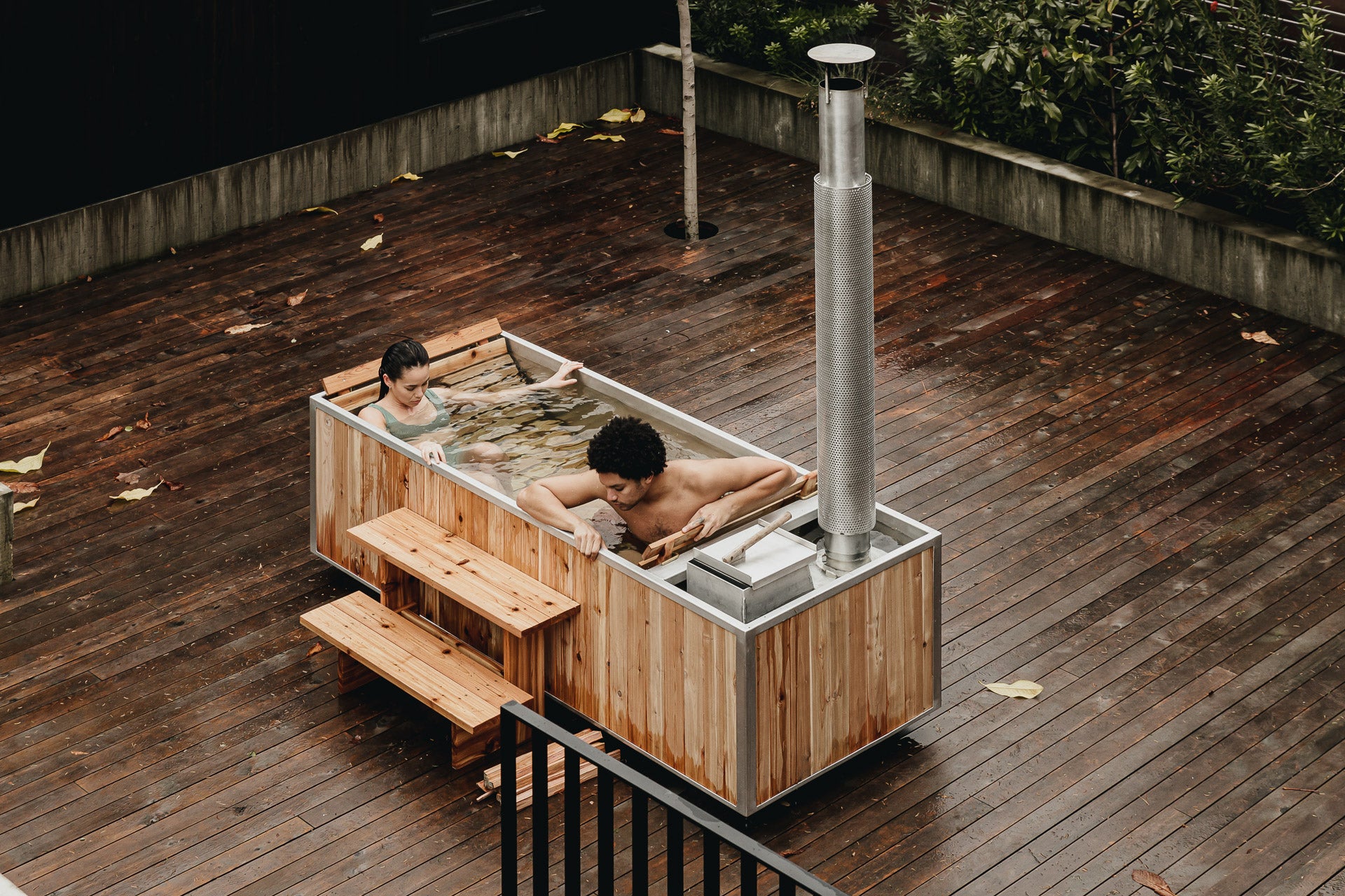 wood fired hot tub