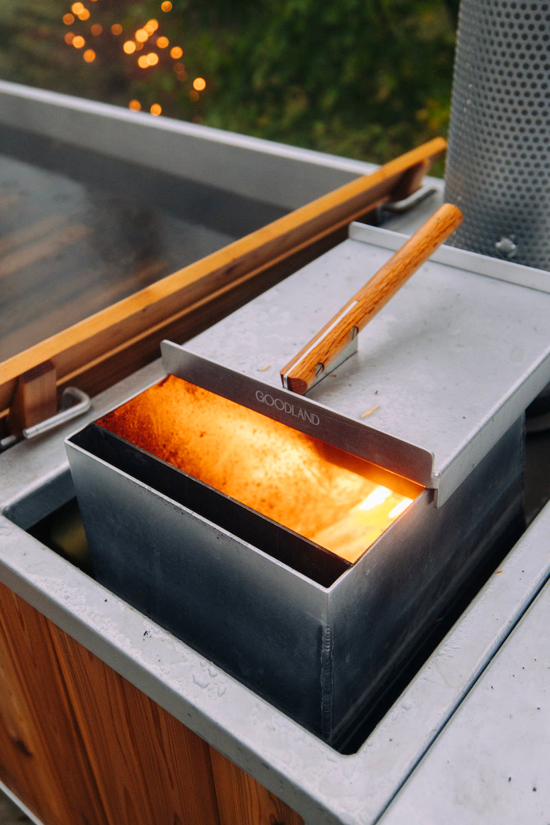 wood stove hot tub fire