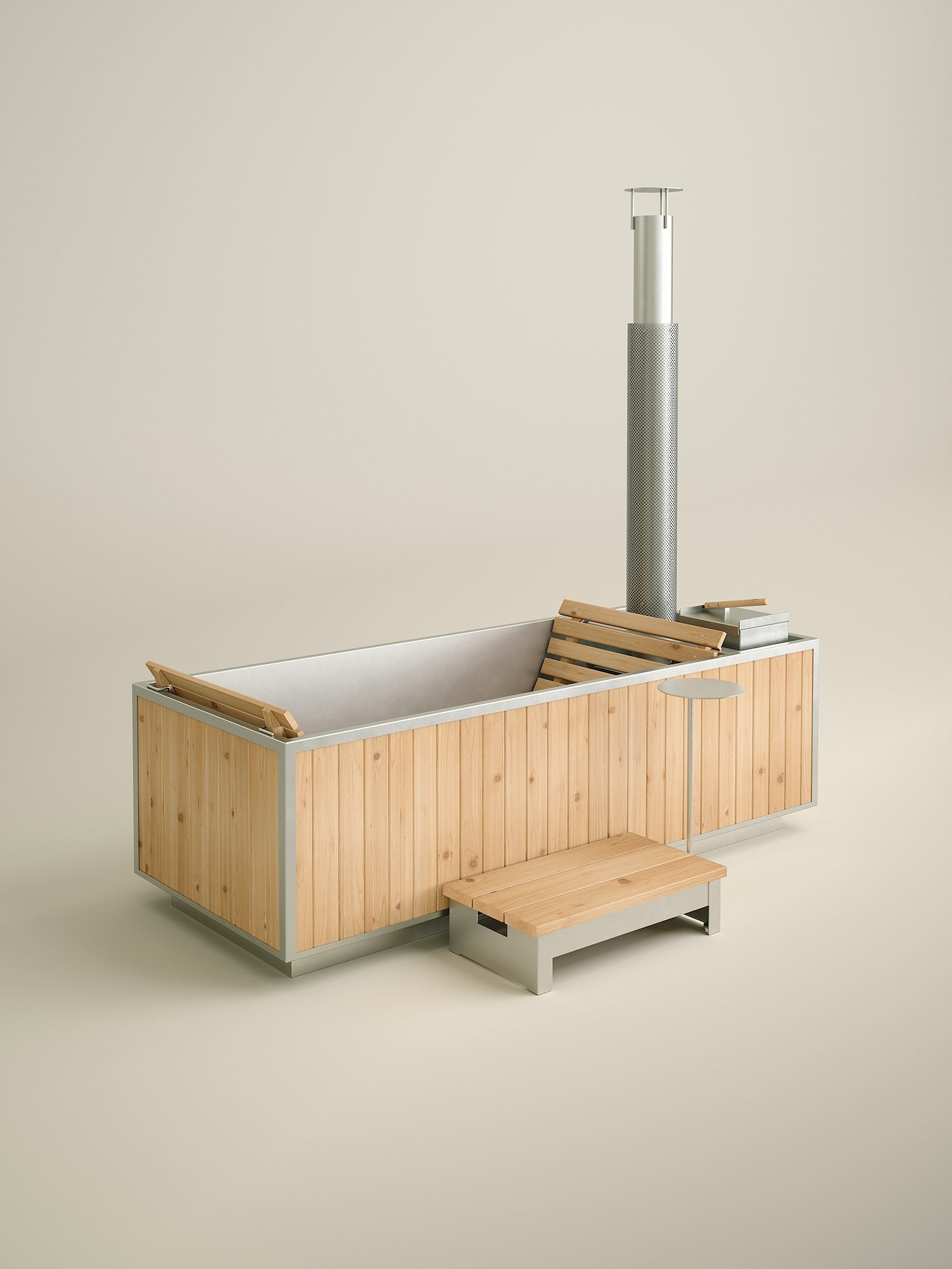 platform and side table for hot tub 