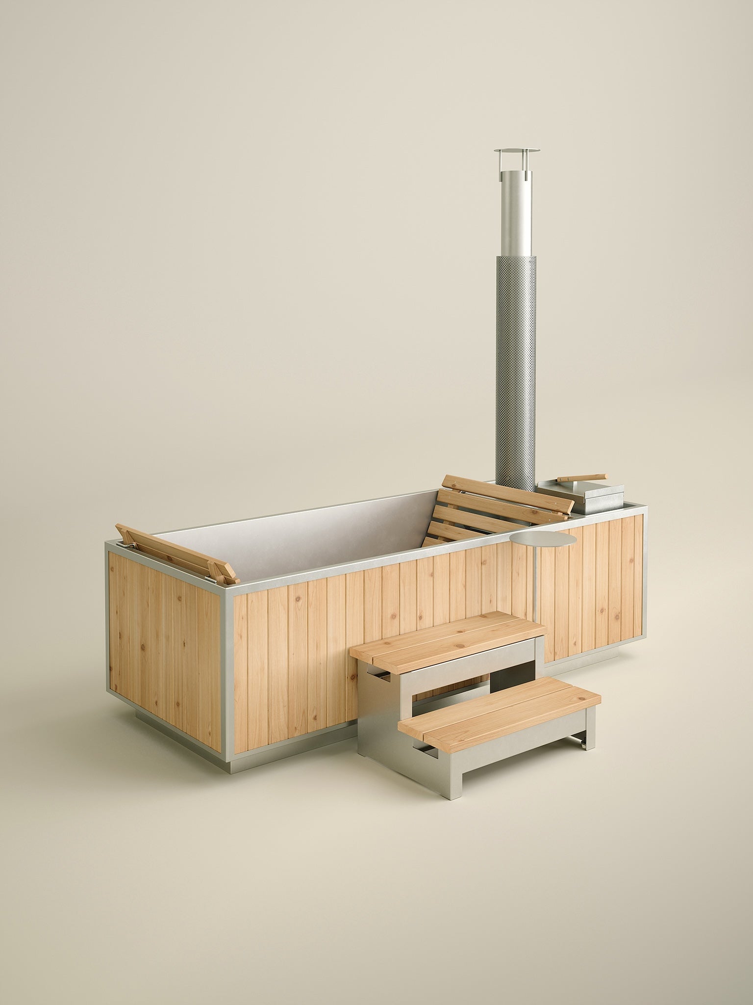 cedar steps for wood burning hot tub #option_double