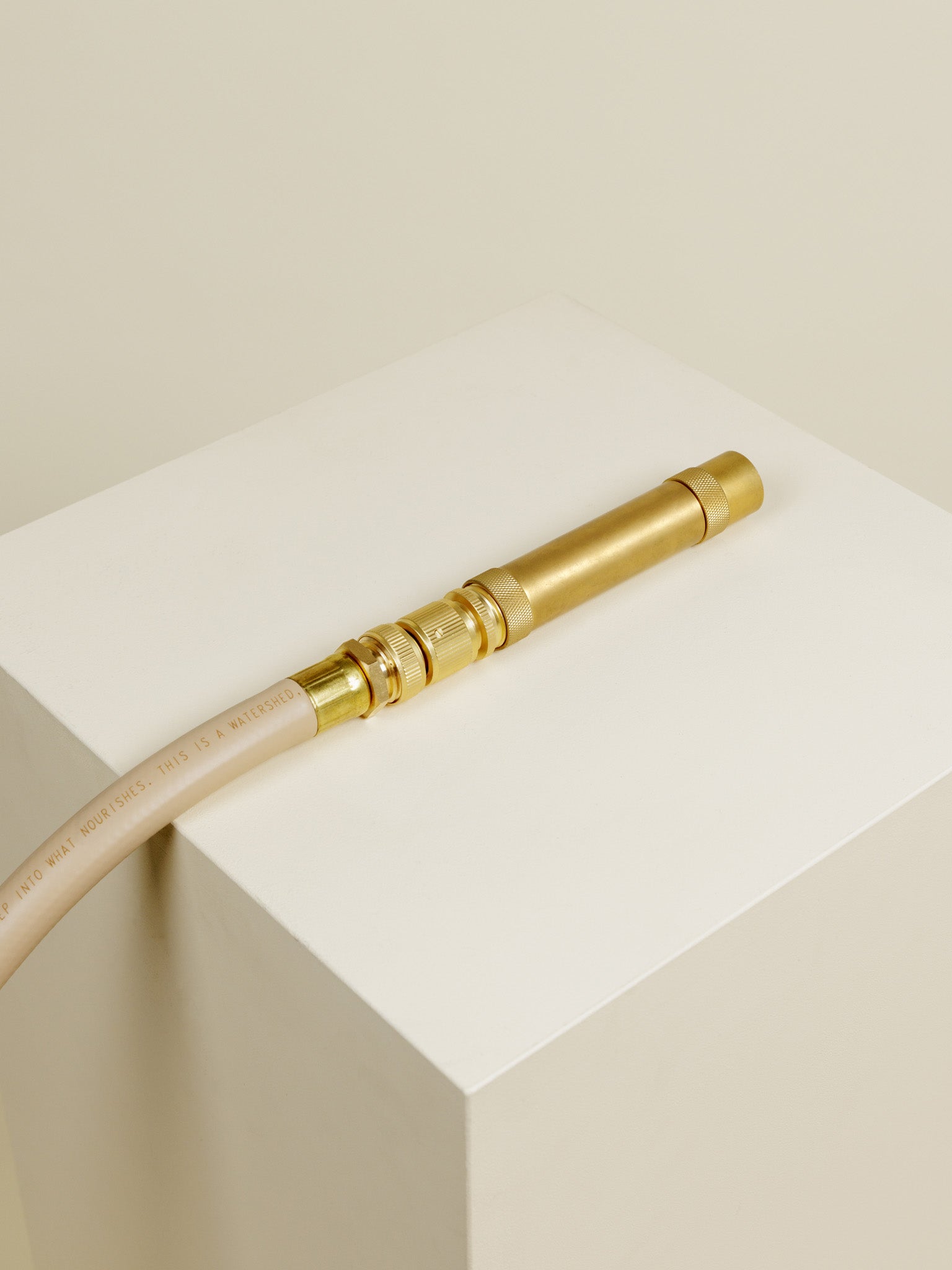 brass quick connect set for a garden hose