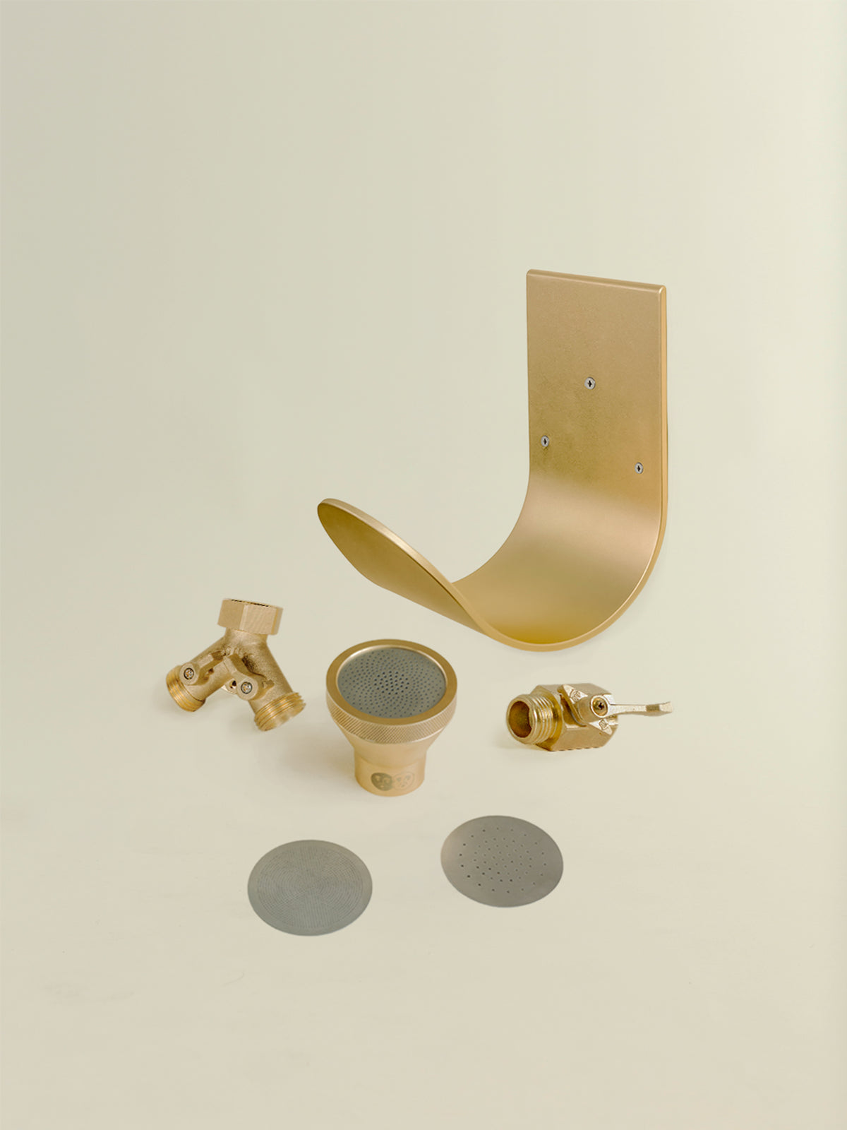 #Hose-Hanger_Raw-Brass+Nozzle_Brass-Hose-Nozzle
