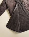 sherpa lining for quilted outdoor robe