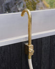 Outdoor tub filler faucet in brass