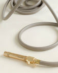 Brass hose nozzle and shut off valve on a garden hose 