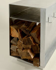metal firewood holder - detail