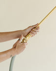 shut off valve attached to garden hose for easy watering