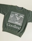 Green vintage-inspired nature sweatshirt