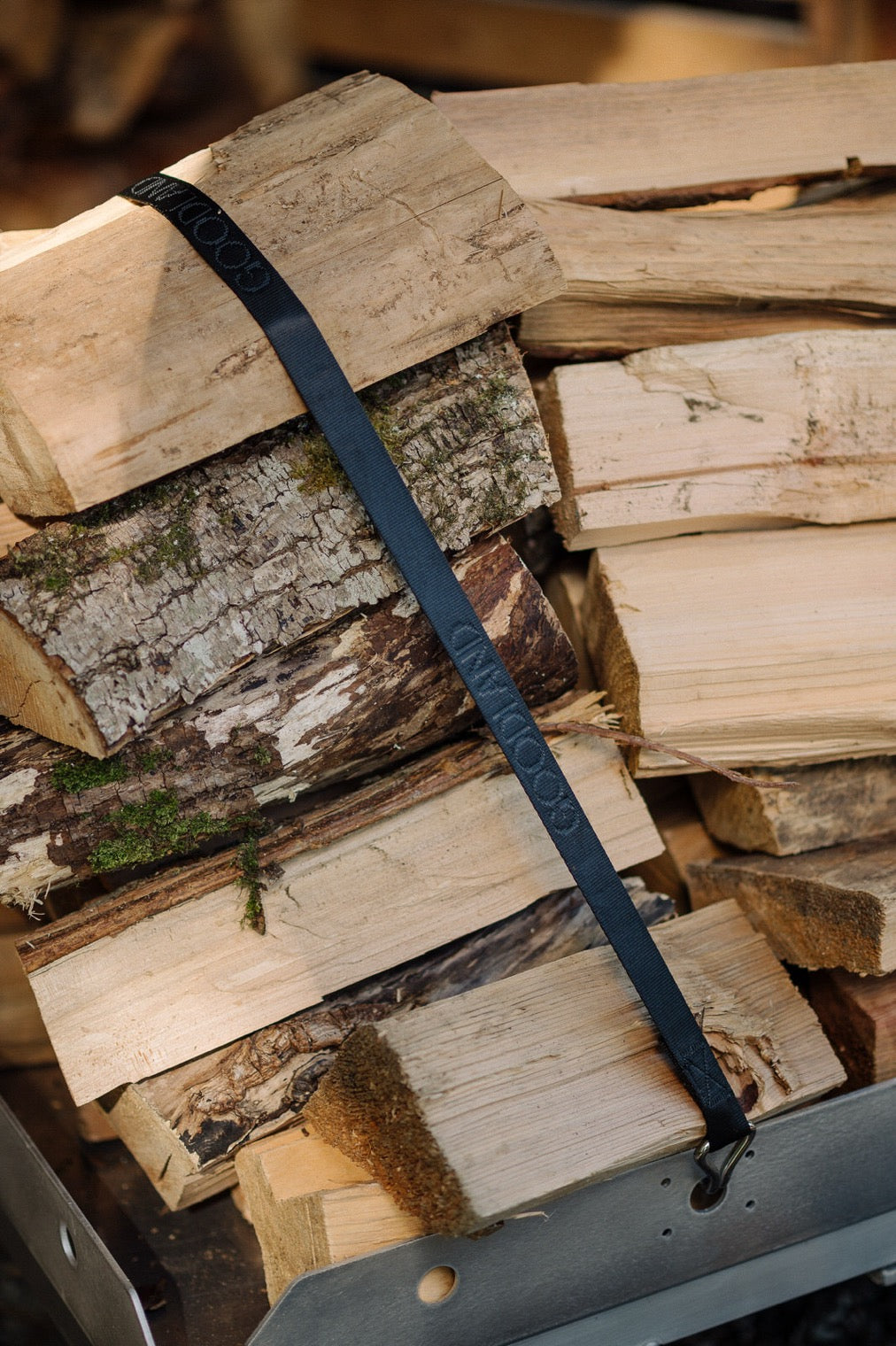 goodland cam buckle straps securing firewood