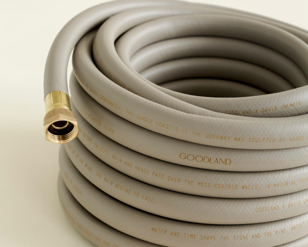 garden hose and brass fitting
