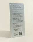 wood burning hot tub instruction plate