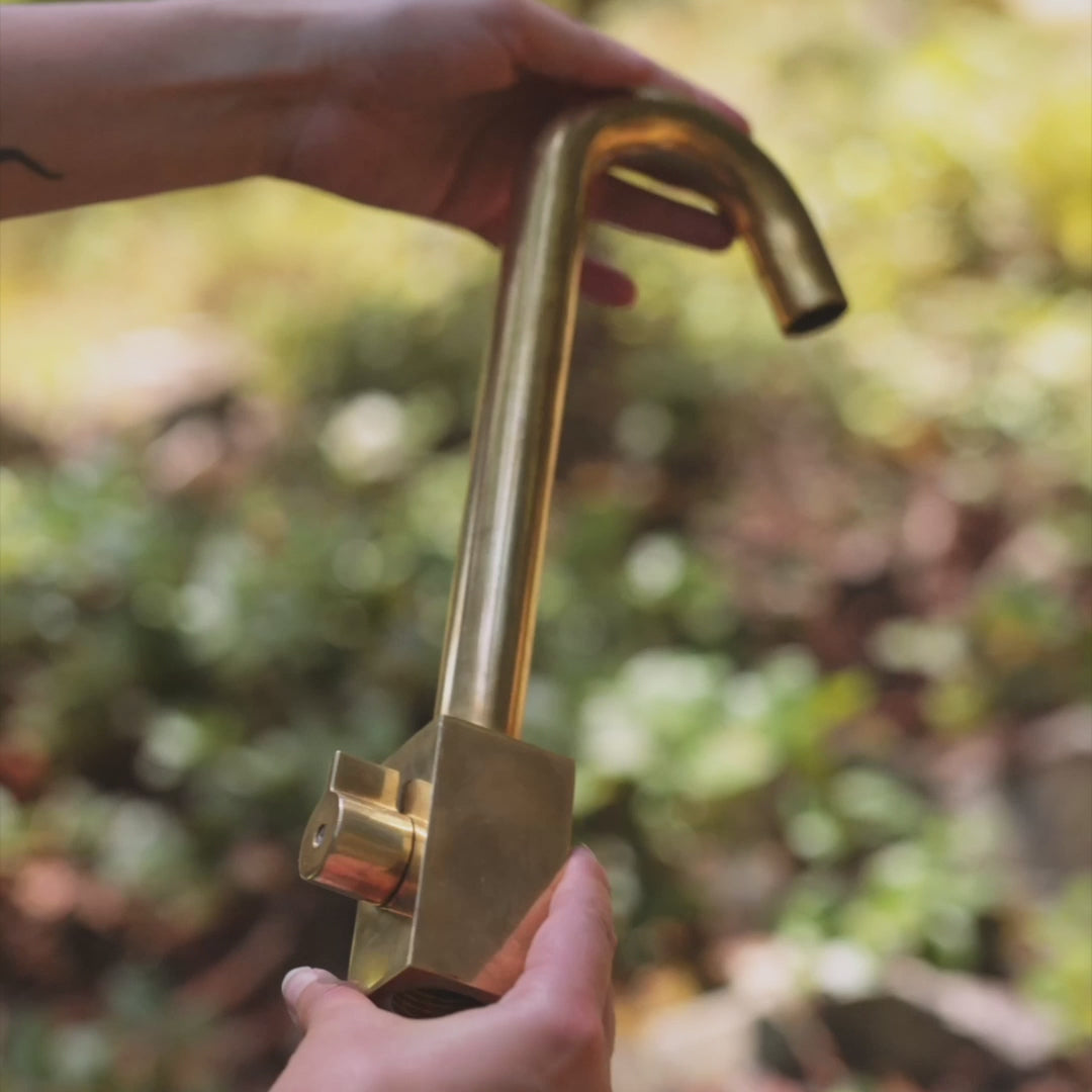 brass outdoor faucet video clip